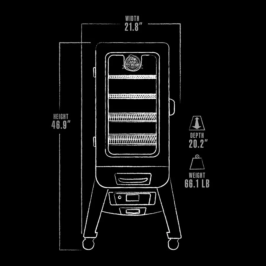 3-Series Digital Vertical Smoker, Silver Hammertone - Image 5