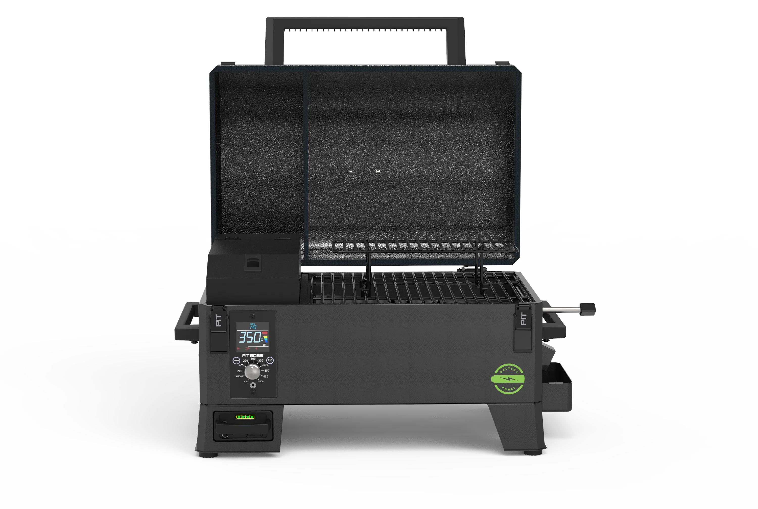 Portable Battery Powered Wood Pellet Grill w/ Black Handle - Image 3
